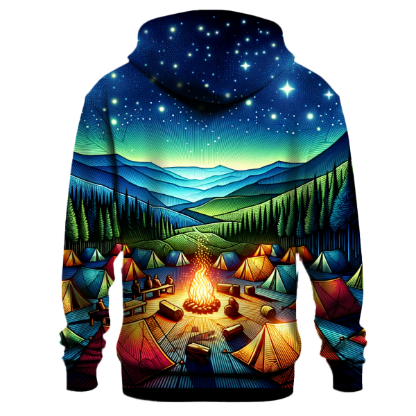 Adventure Awaits Camping Scene Hoodie