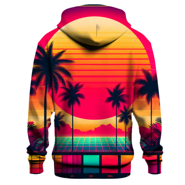 Tropical Retro Sunset Hoodie