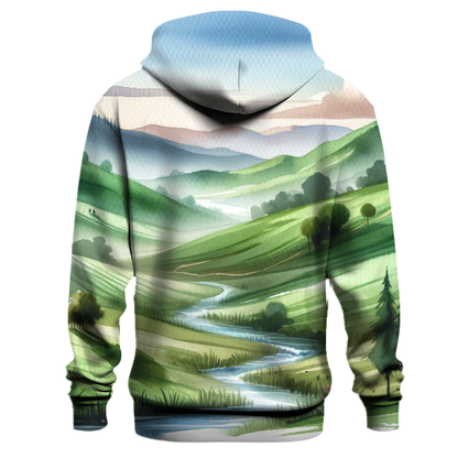 Dreamy Watercolor Landscape Hoodie