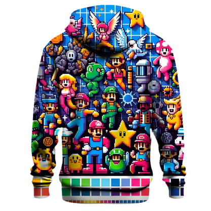 Vintage Video Game Heroes Hoodie Graphic Hoodies