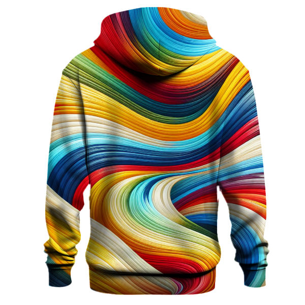 Retro Rainbow Wave Hoodie