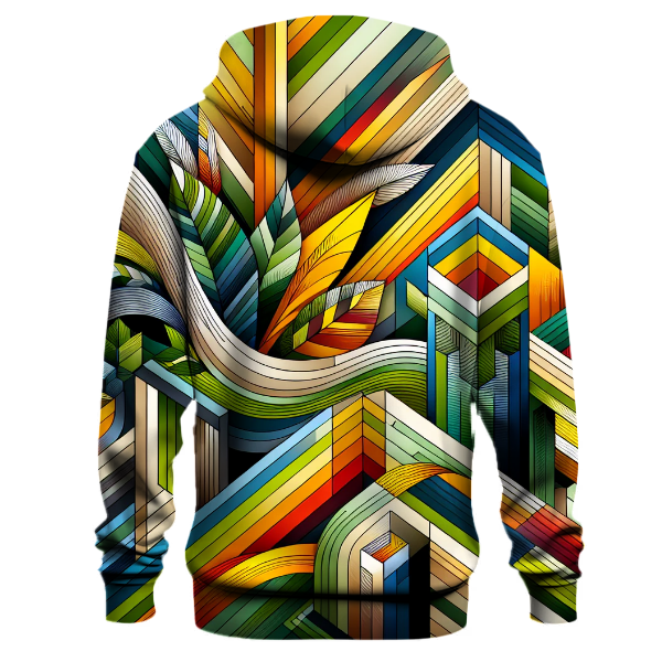 Vibrant Geometric Jungle Hoodie