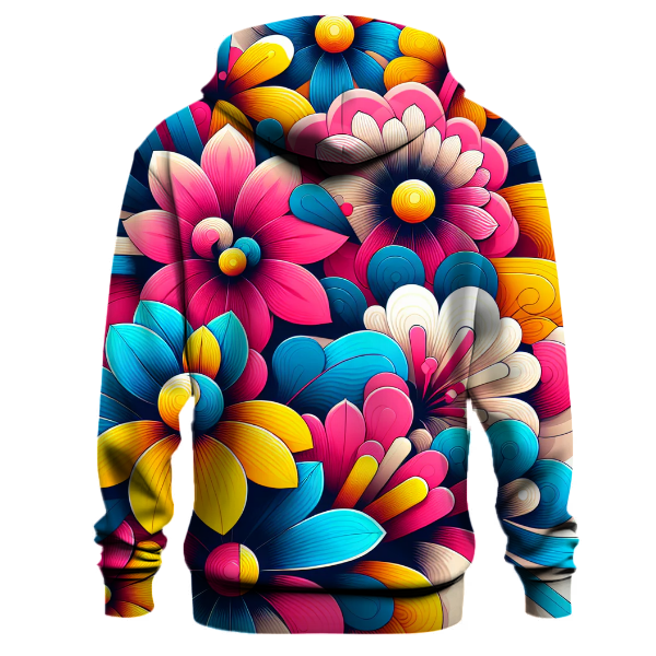 Vivid Flower Power Hoodie Hoodie Trends