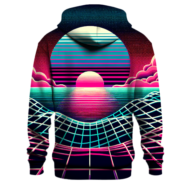 Synth Sunset Glare Hoodie