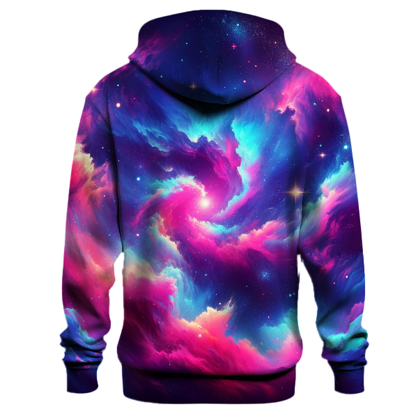 Galactic Neon Nebula Hoodie