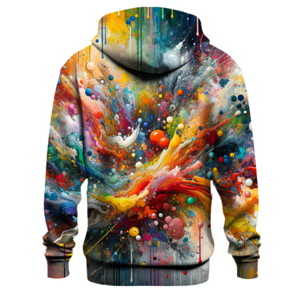 Rainbow Splatter Art Hoodie