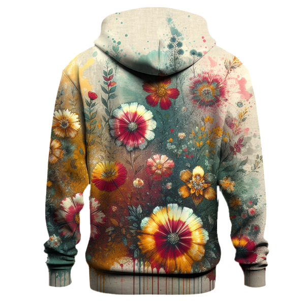 Floral Melody Tie-dye Design Hoodie