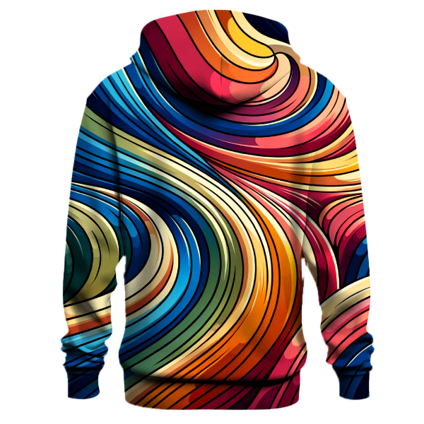 Intriguing Abstract Waves Hoodie