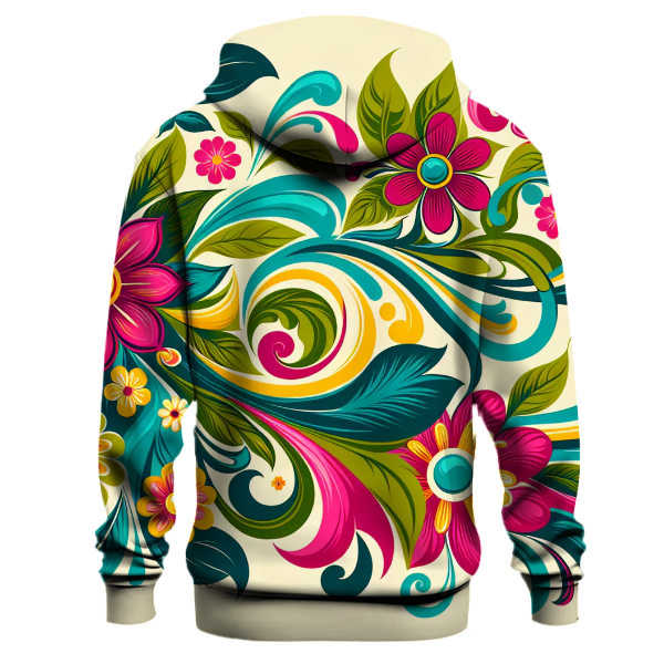 Groovy Floral Garden Hoodie Custom Hoodies