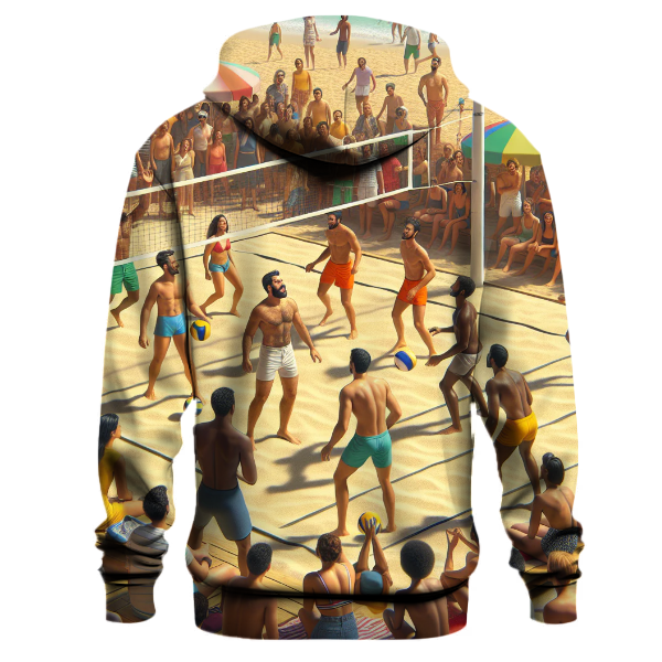 Volleyball Beach Vibe Hoodie Custom Hoodies