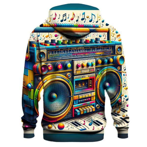 Vintage Boombox Style Hoodie