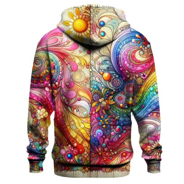 Whimsical Garden Tie-Dye Hoodie