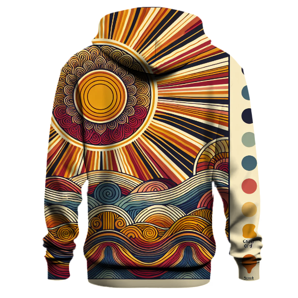 Sunburst Wave Patterns Hoodie