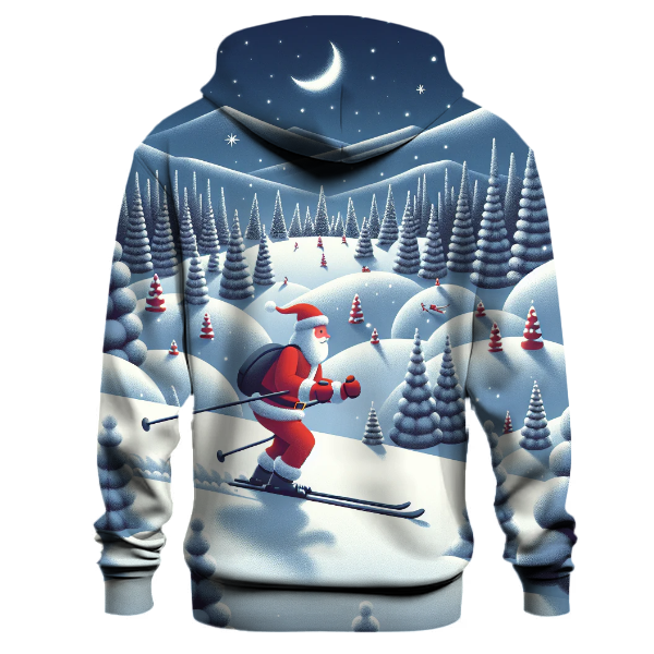 Skiing Santa in Winter Wonderland Hoodie