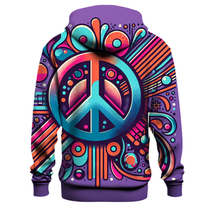 Funky Peace Love and Music Hoodie