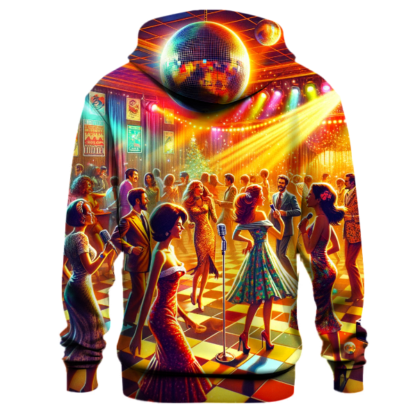 Retro Christmas Dance Party Hoodie