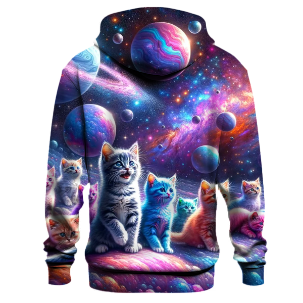 Quirky Cosmic Kittens Hoodie