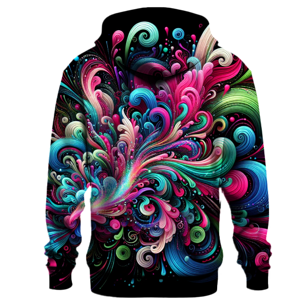 Vibrant Neon Explosion Hoodie