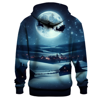 Starry Santa's Sleigh Journey Hoodie