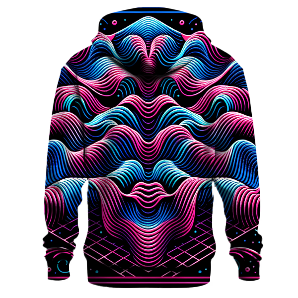 Neon Wave Illusion Hoodie