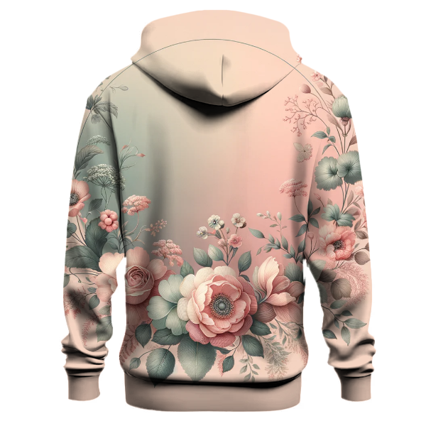 Vintage Floral Gradient Hoodie