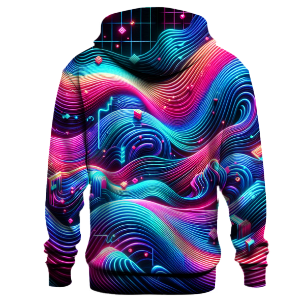 Digital Waves of Color Hoodie