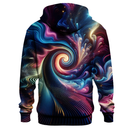 Cosmic Retro Waves Design Hoodie Custom Hoodies