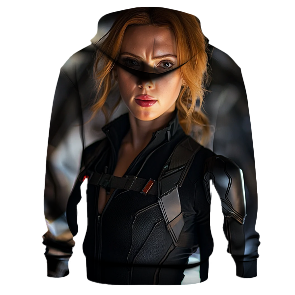 Scarlett Johansson: Shadowy Chronicles of the Black Widow Hoodie