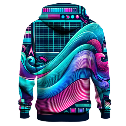 Digital Retro Waves Hoodie