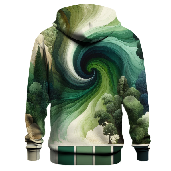 Emerald Dreamscape Tie-dye Design Hoodie