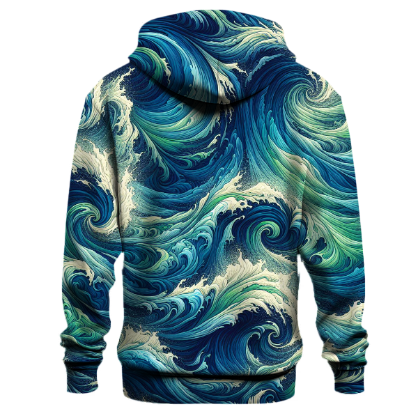 Vivid Ocean Currents Hoodie