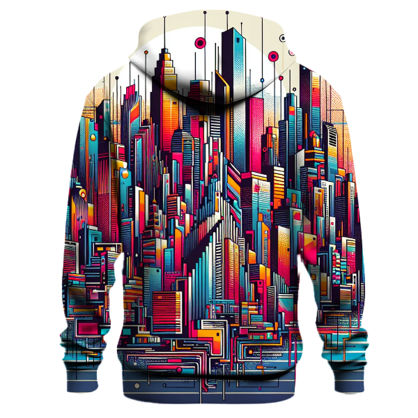 Digital Skyline Design Hoodie