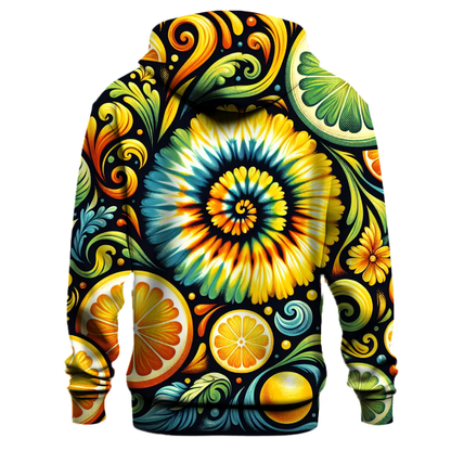 Summer Citrus Tie-dye Design Hoodie