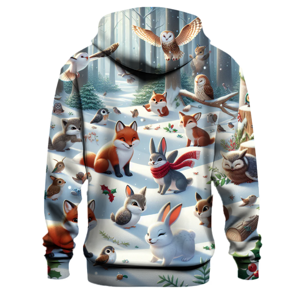 Winter Woodland Animals Hoodie