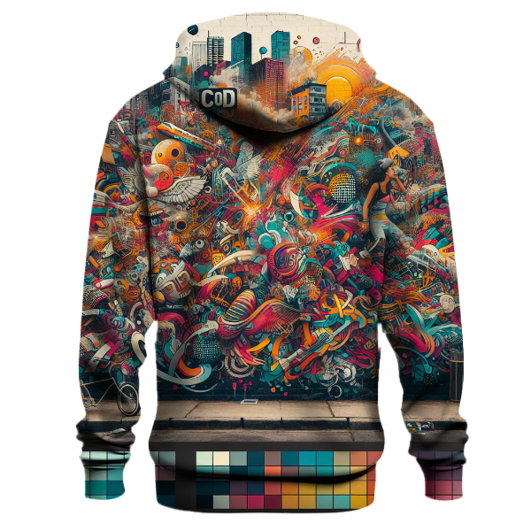 Vibrant Urban Mural Hoodie