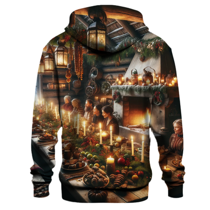 Nordic Yuletide Feast Hoodie