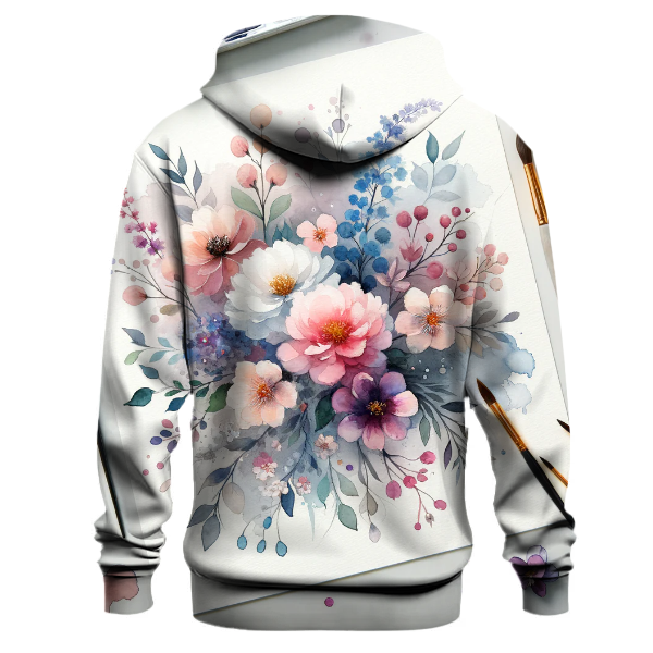 Elegant Watercolor Flowers Hoodie