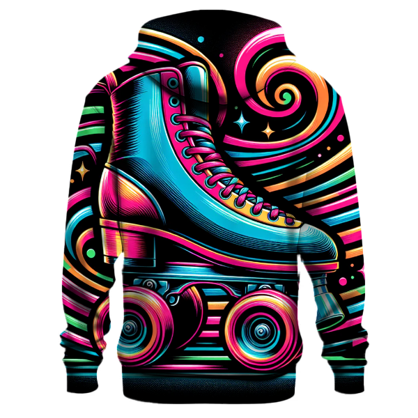 Retro Neon Roller Rink Hoodie