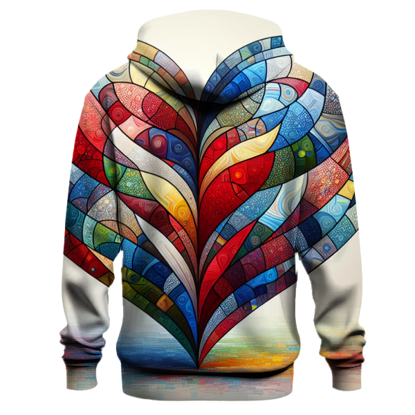 Colorful Patchwork Heart Hoodie