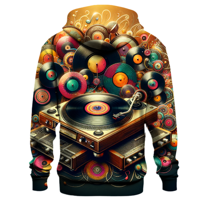 Retro Vinyl Groove Hoodie