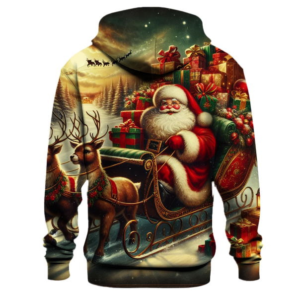 Vintage Santa Sleigh Ride Hoodie