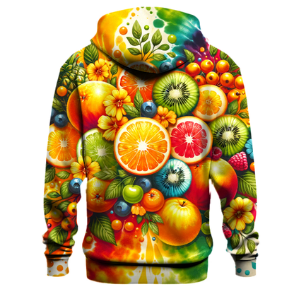 Vivid Citrus Splash Hoodie