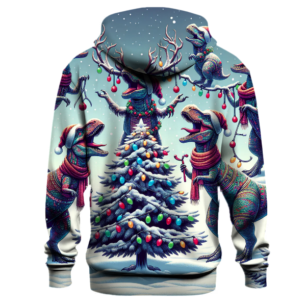 Cute Christmas Dinosaurs Hoodie