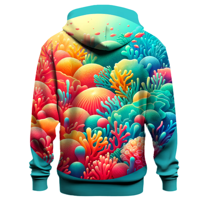 Vivid Coral Reef Gradient Hoodie