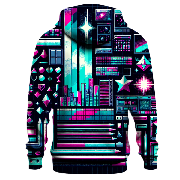 Retro Digital Vibes Hoodie