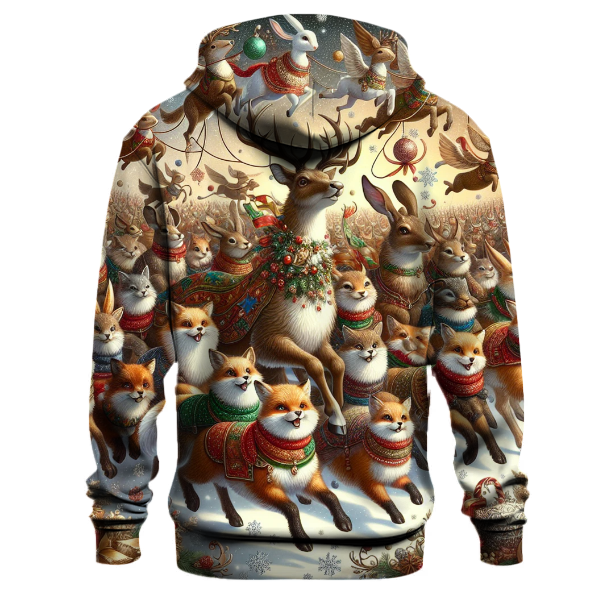 Festive Animal Parade Hoodie