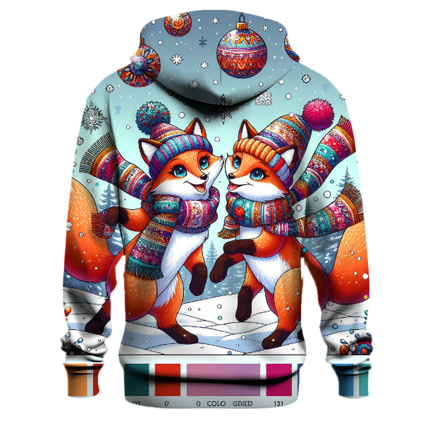 Winter Wonderland Foxes Hoodie