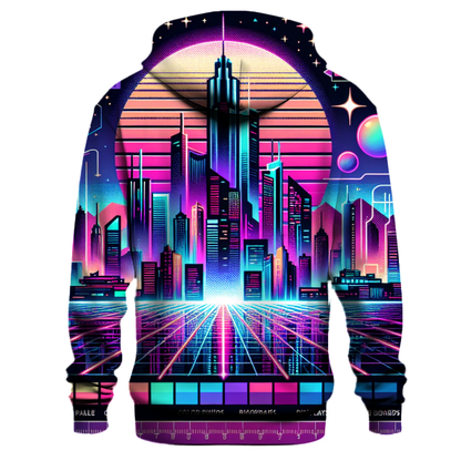 Retro Futuristic Skyline Hoodie