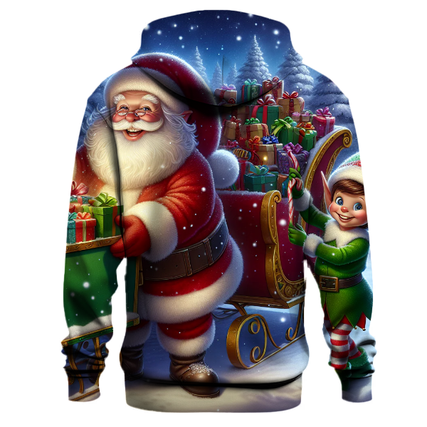 Elf and Santa's Merry Adventure Hoodie