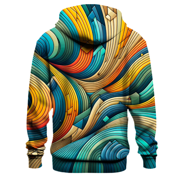 Abstract Geometric Waves Hoodie